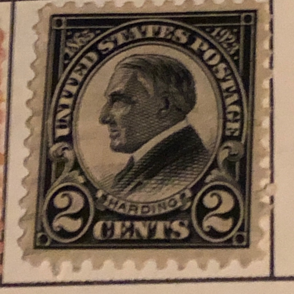RARE Harding stamp 13 perf mint! Hinged
